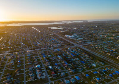 Aerial-photo-residential-neighborhoods-in-Cape-Coral-Florida
