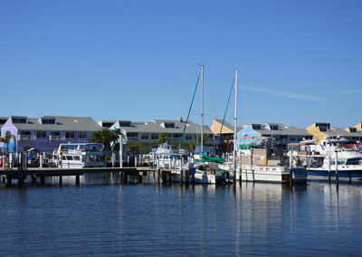 Marina-at-the-Gulf-of-Mexico,-Punta-Gorda